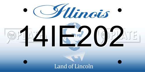 14IE202 Illinois License Plate