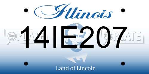 14IE207 Illinois License Plate