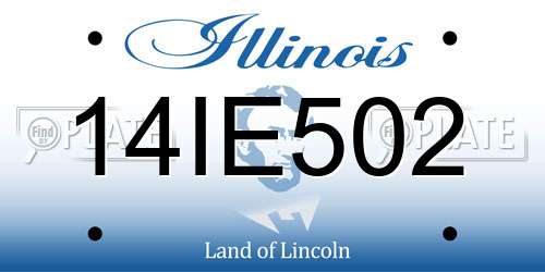 14IE502 Illinois License Plate