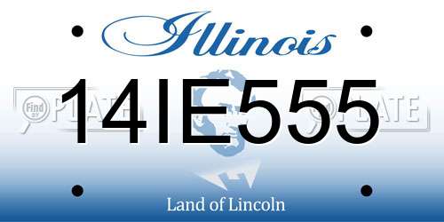 14IE555 Illinois License Plate