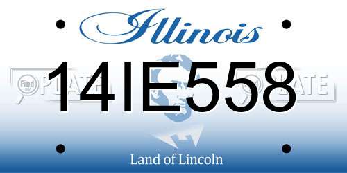 14IE558 Illinois License Plate