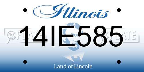 14IE585 Illinois License Plate