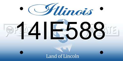 14IE588 Illinois License Plate