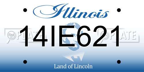 14IE621 Illinois License Plate