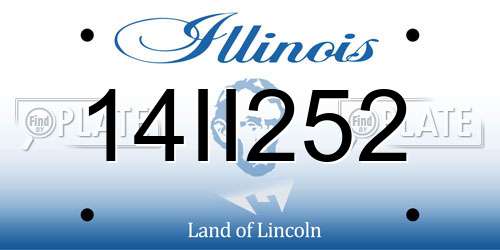 14II252 Illinois License Plate