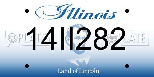 14II282 Illinois License Plate