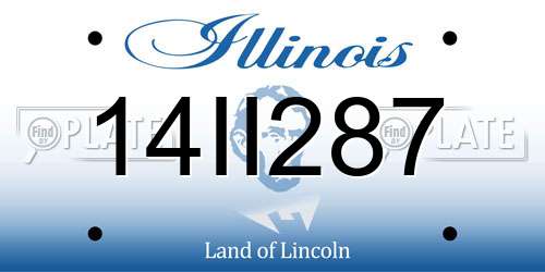 14II287 Illinois License Plate