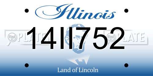 14II752 Illinois License Plate