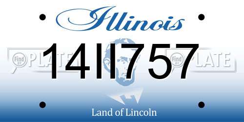14II757 Illinois License Plate
