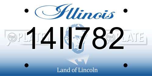 14II782 Illinois License Plate