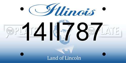14II787 Illinois License Plate