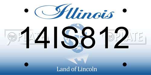 14IS812 Illinois License Plate