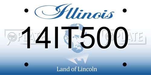 14IT500 Illinois License Plate