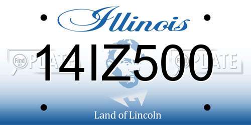 14IZ500 Illinois License Plate