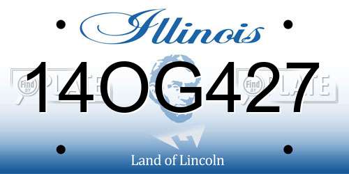 14OG427 Illinois License Plate