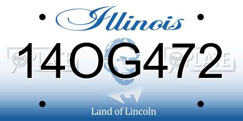 14OG472 Illinois License Plate