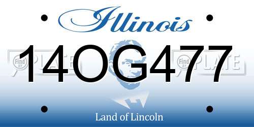 14OG477 Illinois License Plate