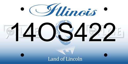 14OS422 Illinois License Plate