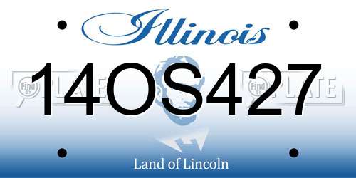 14OS427 Illinois License Plate
