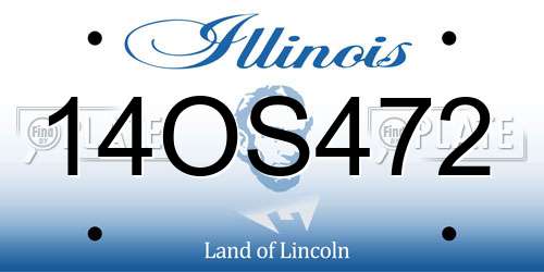 14OS472 Illinois License Plate