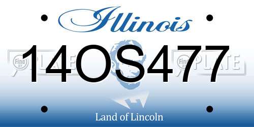 14OS477 Illinois License Plate