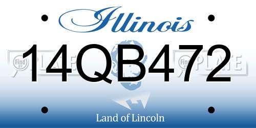 14QB472 Illinois License Plate