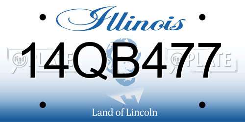 14QB477 Illinois License Plate