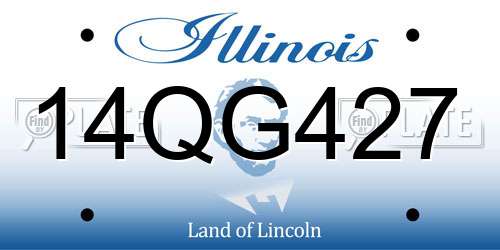 14QG427 Illinois License Plate