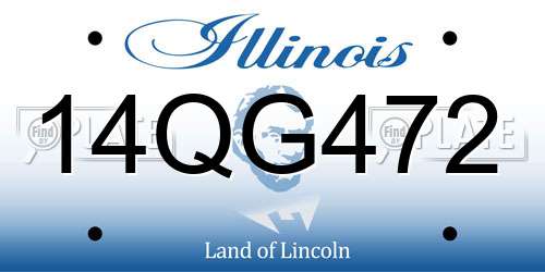 14QG472 Illinois License Plate