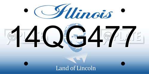 14QG477 Illinois License Plate