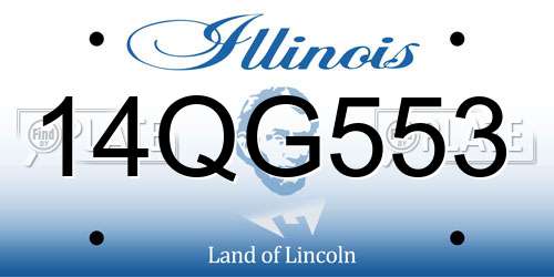 14QG553 Illinois License Plate