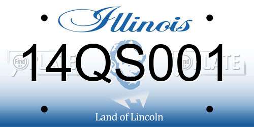 14QS001 Illinois License Plate
