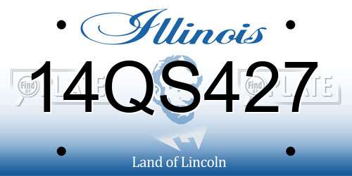 14QS427 Illinois License Plate