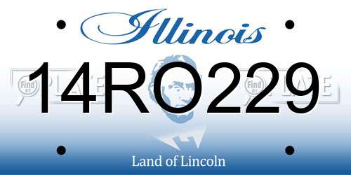 14RO229 Illinois License Plate