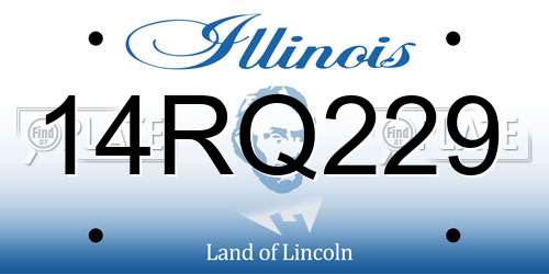 14RQ229 Illinois License Plate