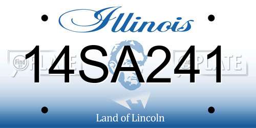 14SA241 Illinois License Plate