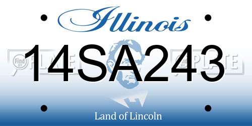 14SA243 Illinois License Plate