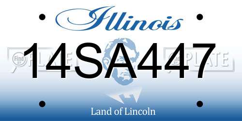 14SA447 Illinois License Plate