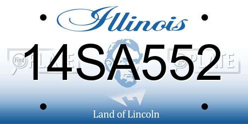 14SA552 Illinois License Plate
