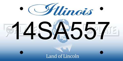 14SA557 Illinois License Plate
