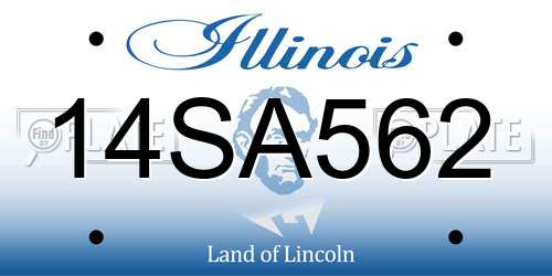 14SA562 Illinois License Plate
