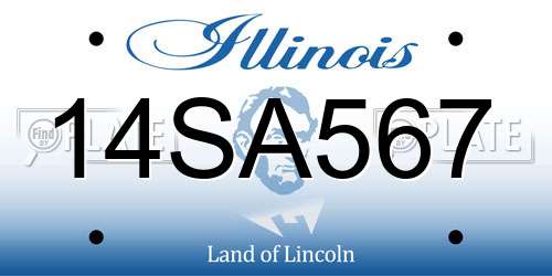 14SA567 Illinois License Plate