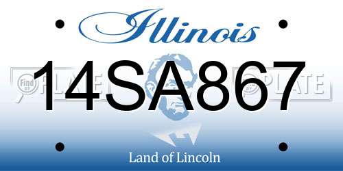 14SA867 Illinois License Plate