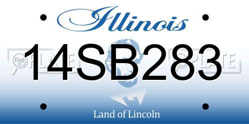 14SB283 Illinois License Plate