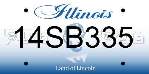 14SB335 Illinois License Plate