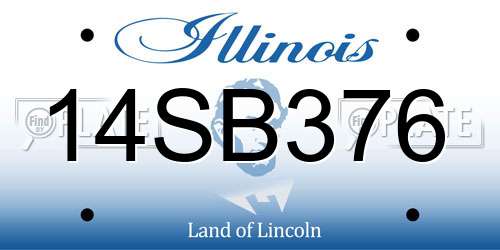14SB376 Illinois License Plate