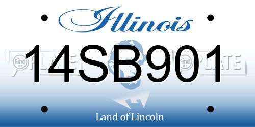 14SB901 Illinois License Plate