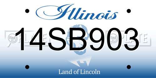 14SB903 Illinois License Plate