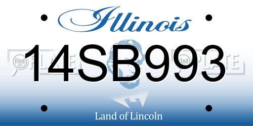 14SB993 Illinois License Plate