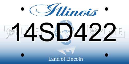 14SD422 Illinois License Plate
